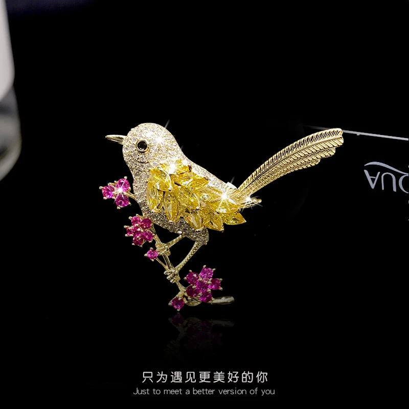 铜合金胸针 小鸟胸花日韩时尚衣服配饰【报喜鸟】胸针-481