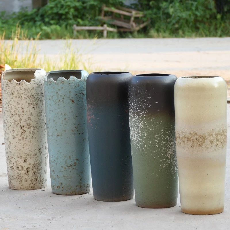 紫砂花盆老桩悬崖法师陶瓷粗陶花盆多肉花盆九尾狐盆绿植盆有孔