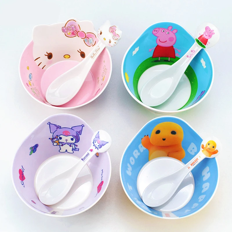 五和儿童碗大号宝宝饭碗食品级幼儿园学生专用吃饭碗小孩子汤面碗