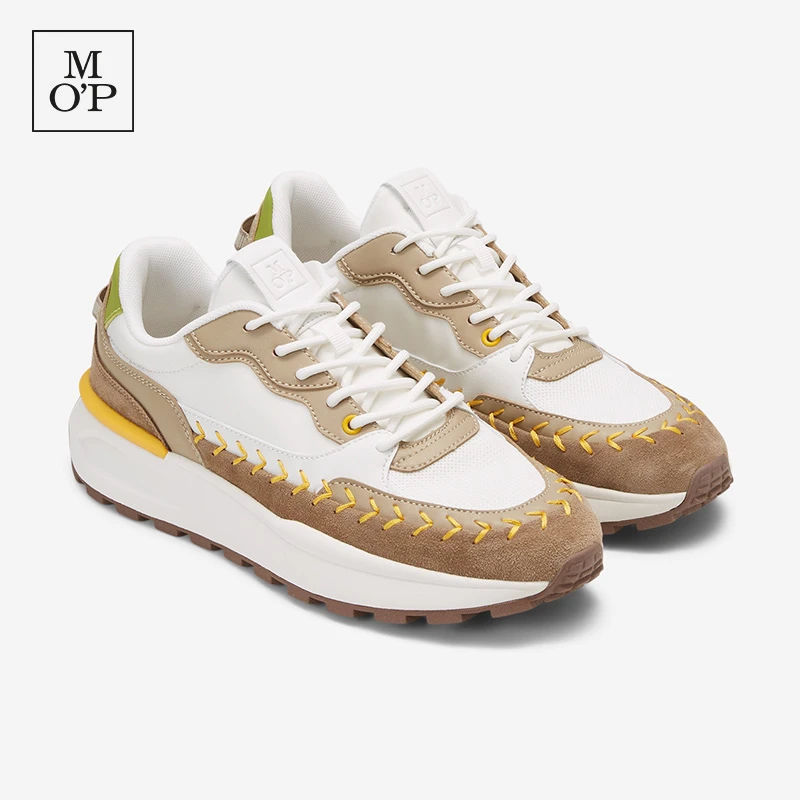 Marc O'Polo/MOP【商场同款】复古手工编织透气厚底增高休闲鞋男士