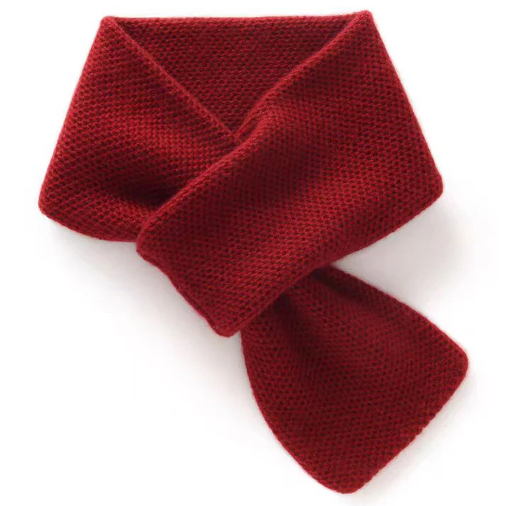 秋冬新款羊毛围巾女纯色针织短款时尚百搭保暖围脖可情侣学生男女