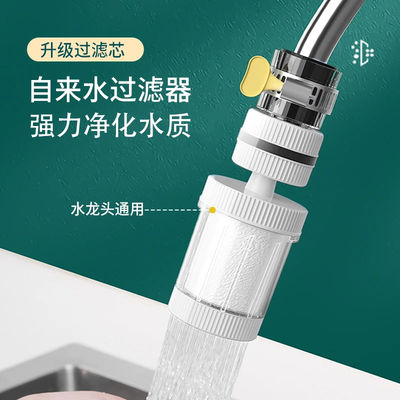 【文丽】水龙头过滤器可旋转花洒家用自来水过滤器厨房防溅过滤嘴