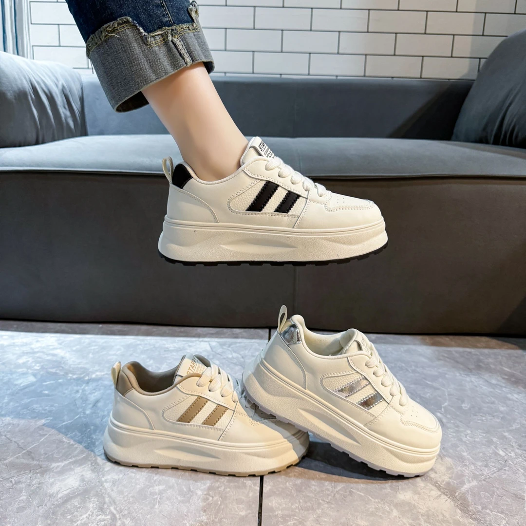 V30-新款网红休闲鞋百搭透气厚底小白鞋