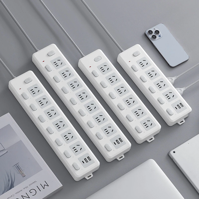 适用公牛多用功能USB插座排插家用多开关多孔插带线家用单控排插