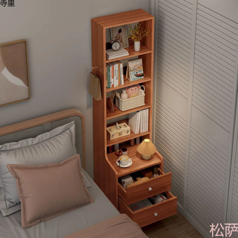 适用公牛床头柜置物架书架简约现代卧室云梯床边储物柜创现代储物