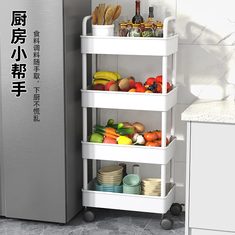 多功能小推车置物架落地厨房多层移动零食浴室卫生间卧室书架子
