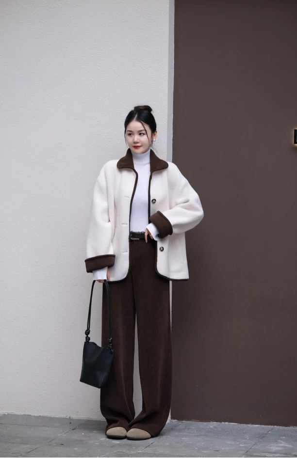 WIWH 2024秋冬气质高级感双面百搭设计师外套