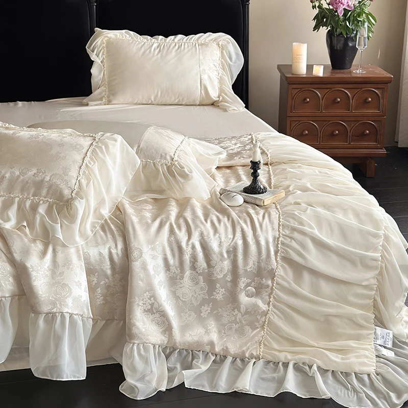 【倾城时光夏凉被】夏季双面兰精天丝法式公主风少女心夏凉被芯