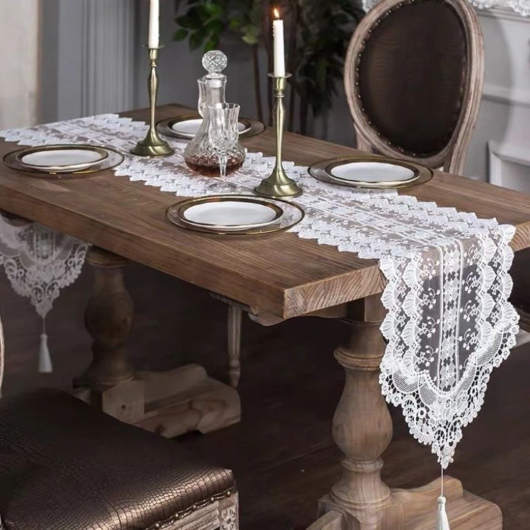 蕾丝桌旗电视柜盖巾钢琴搭巾