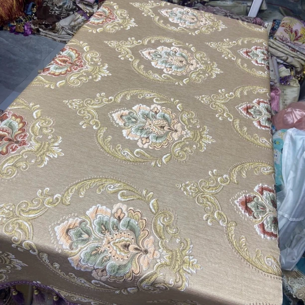 高档高精密6d浮雕高货桌布万能盖巾