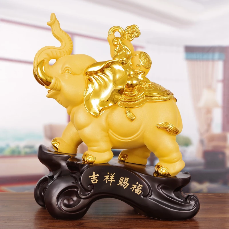 大象摆件一对客厅电视柜玄关博古架办公室装饰乔迁送礼物好物推荐