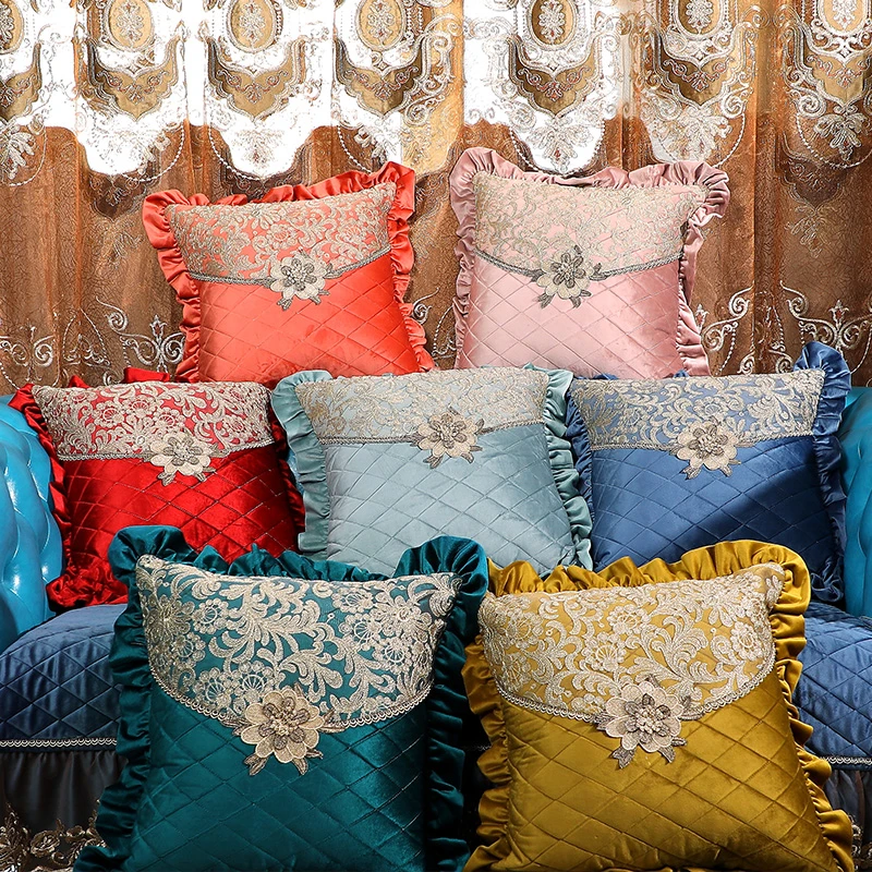 方形抱枕欧式高档奢华沙发靠垫客厅靠包腰枕床头靠垫套含芯大靠枕