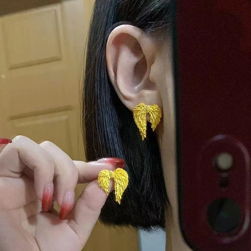 铜合金耳饰 SQ思岐新中式-天使之翼翅膀耳饰5493