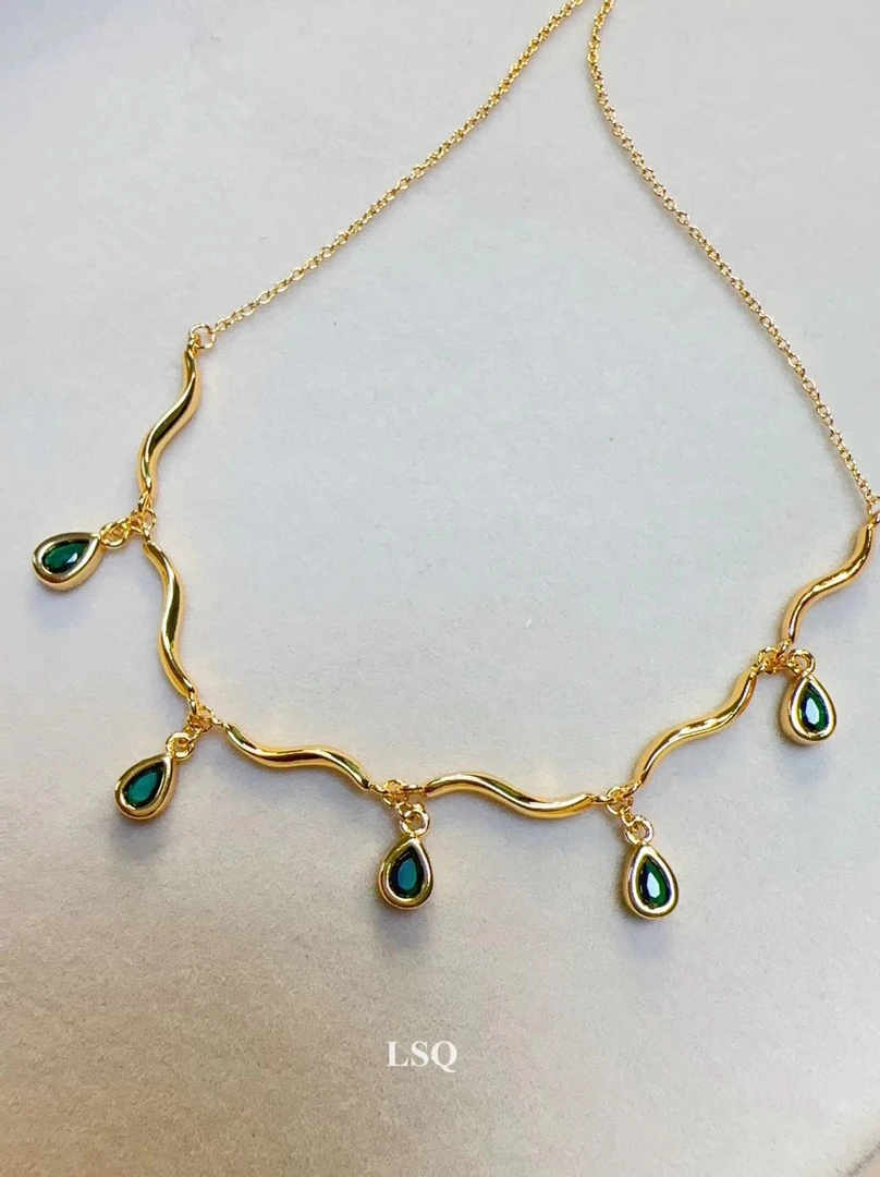 铜合金项链 SQ思岐-新中式听潮时尚轻奢小众项链4897