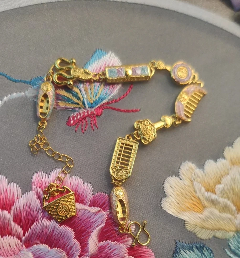 铜合金手链 SQ思岐-新中式婚庆九宝手链4657