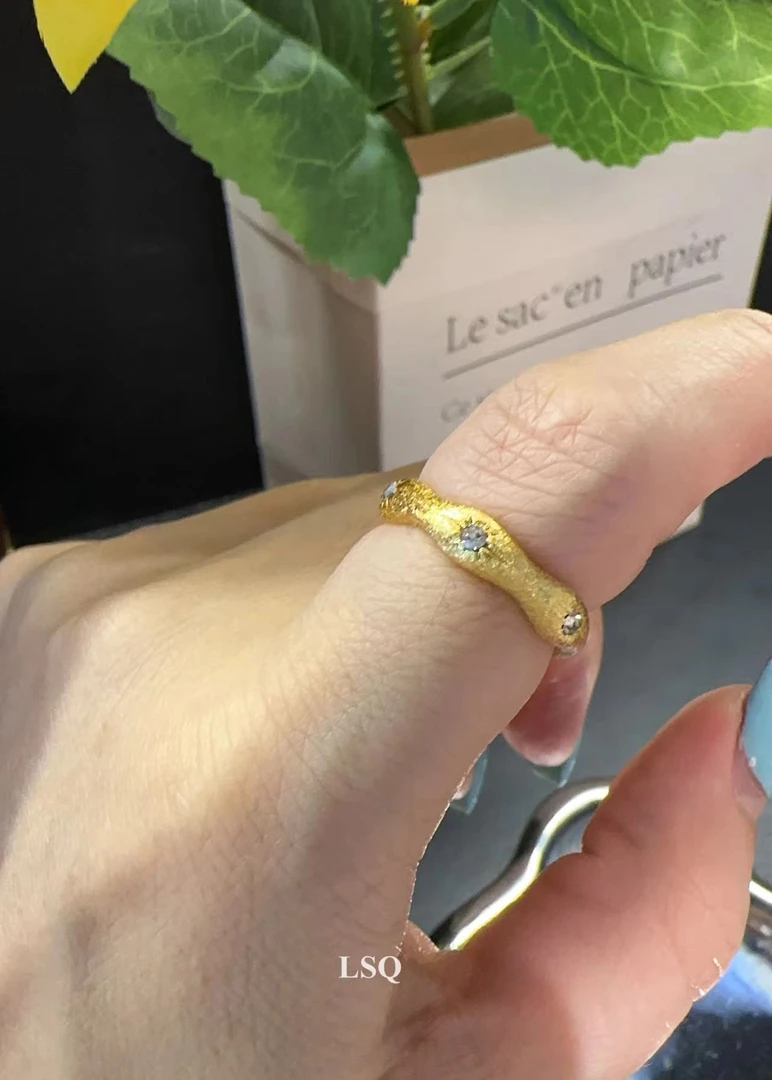 铜合金戒指 SQ新中式24秋冬新款六芒星戒指5051