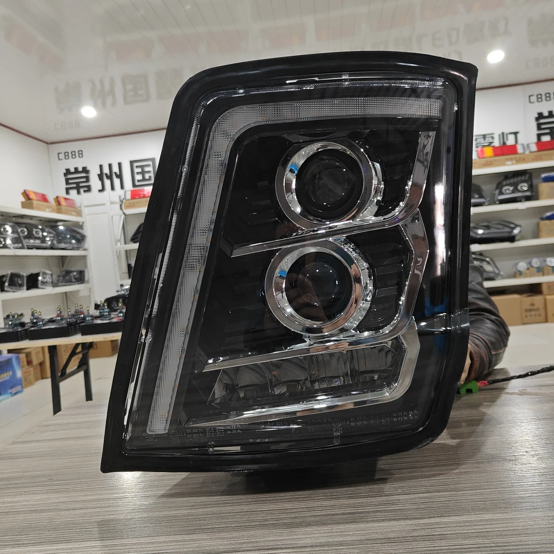 适用于德龙x5000全LED大灯总成两近四远超亮带日行灯流水转前杠灯
