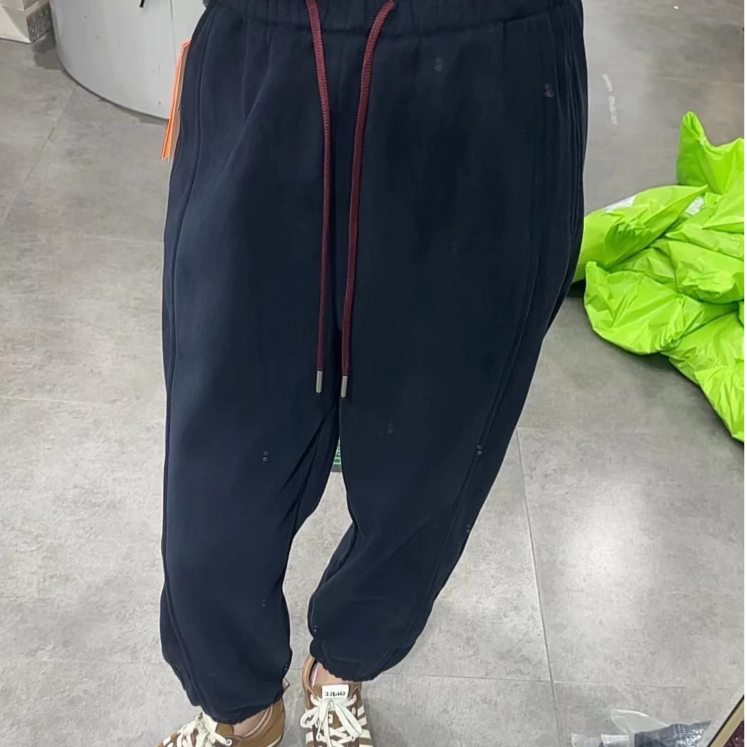 松紧腰束脚卫裤加绒加厚休闲裤九分哈伦裤女冬百搭潮