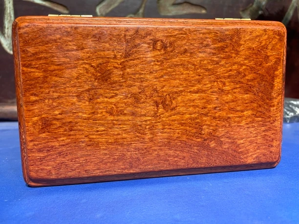 大果紫檀（缅甸花梨）磁吸首饰盒，纯手工榫卯，规格（19*10*5.5）厘米