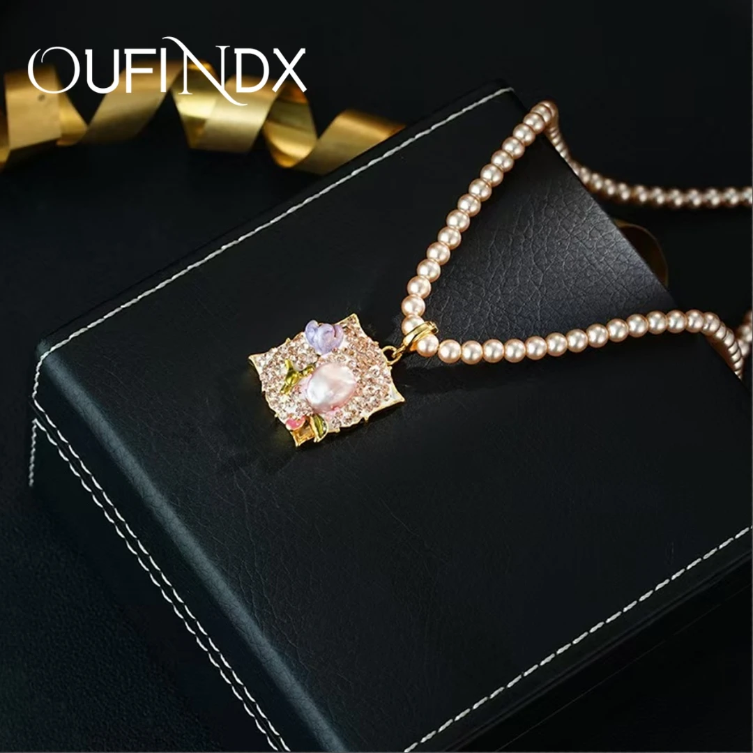 OF法【莫奈花园】设计师款油画项链~1245