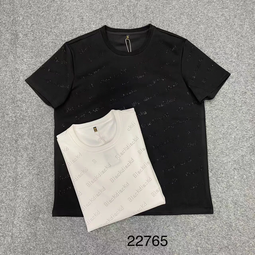 大码男士时尚烫钻秋冬款加厚休闲半袖22765时尚潮流百搭