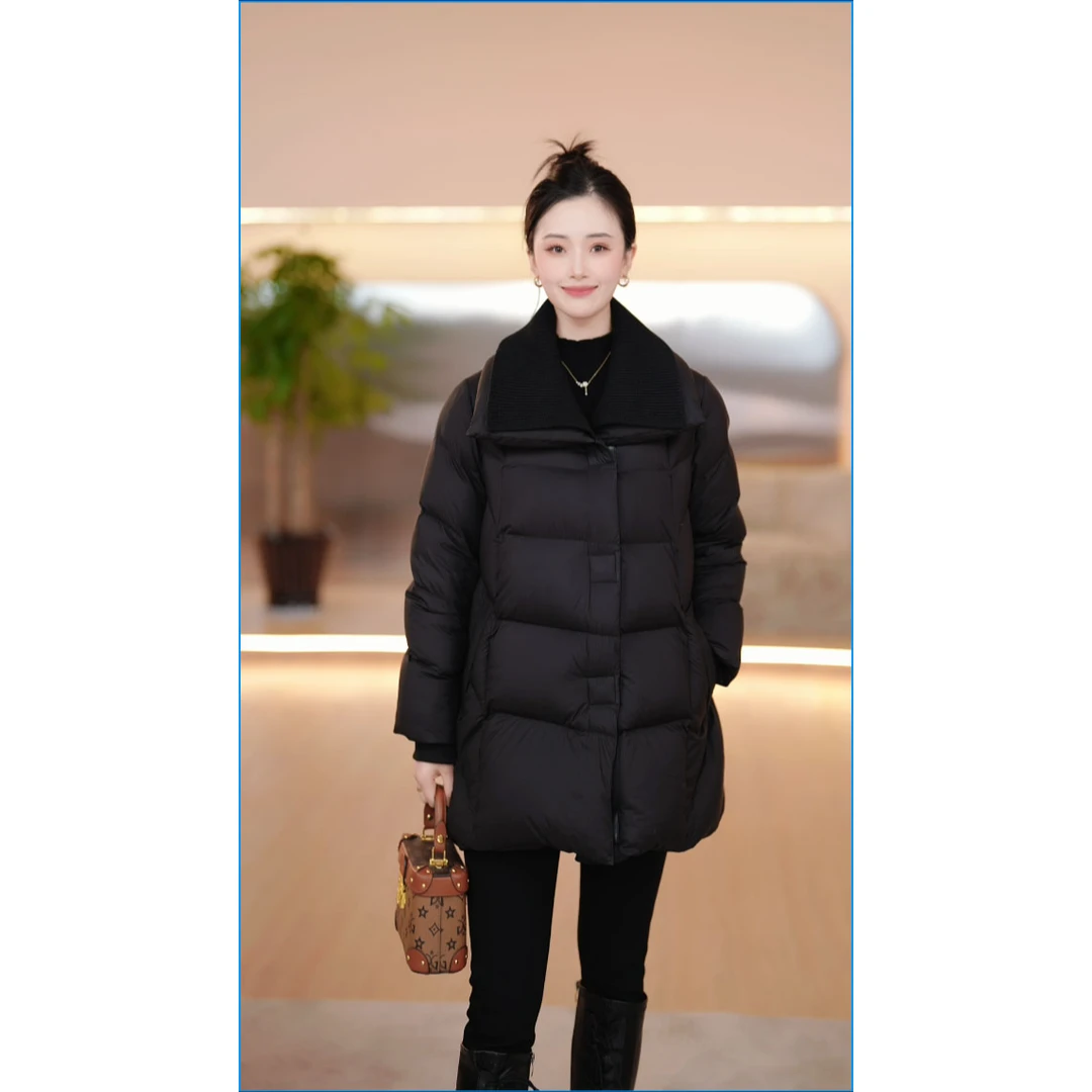 YAYA/鸭鸭 2024冬季新款百搭保暖时尚极简大气羽绒服YE3B631097A