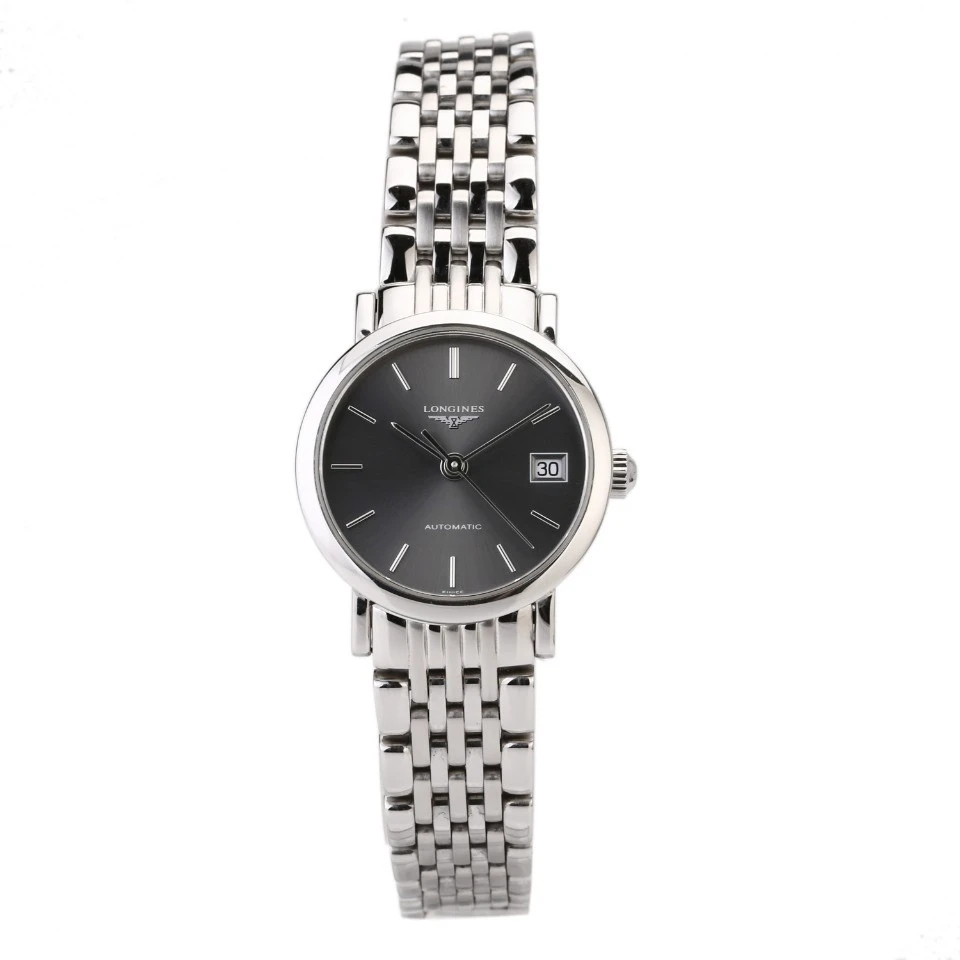 99新 Longines/浪琴 博雅309/全套/灰盘条丁/表径25.5/公价14600