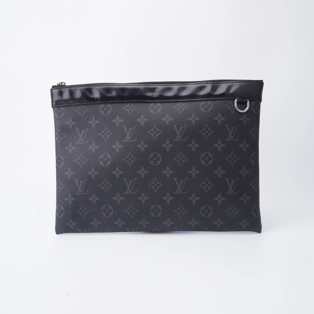95新 LV 阿波罗黑老花手拿包33/24公价8000 B173