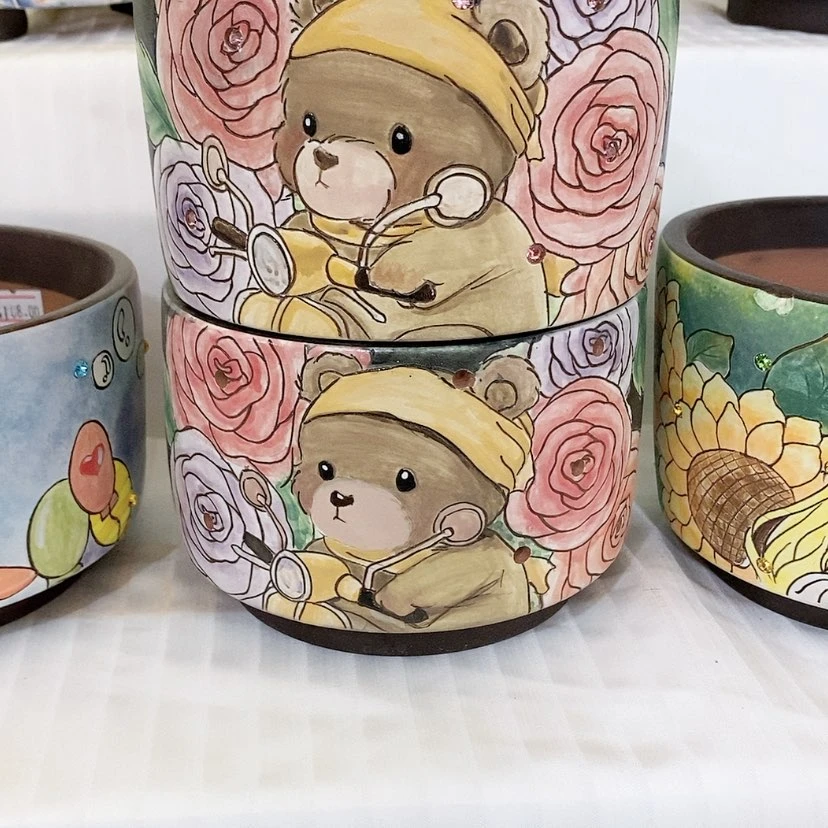 【闪购商品】陶瓷花盆654拾*