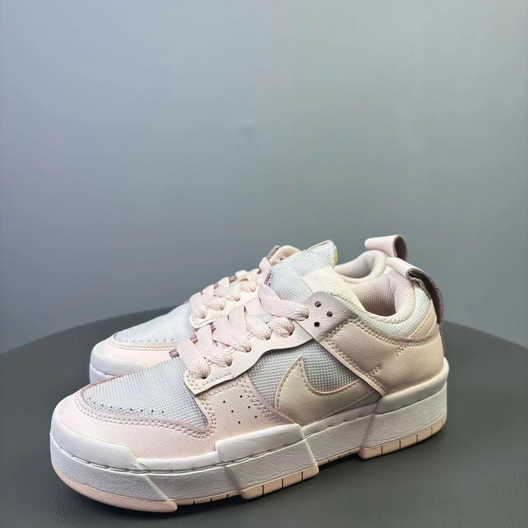 95新 NIKE/耐克 36码 Nike Dunk Disrupt 淡粉拼接板鞋 非原盒