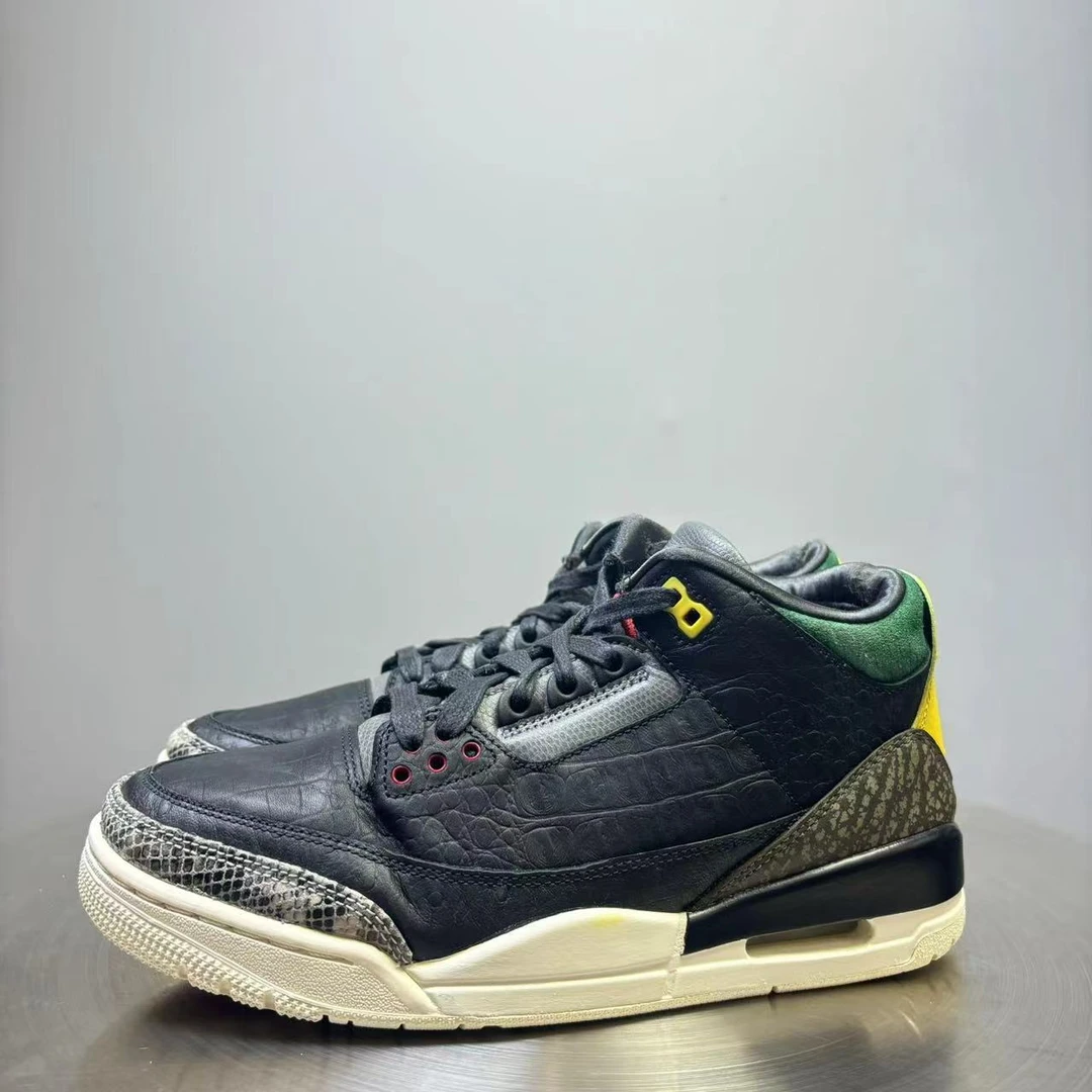 41码 AJ3动物园 黄绿球鞋 非原盒 98新 市场价1450