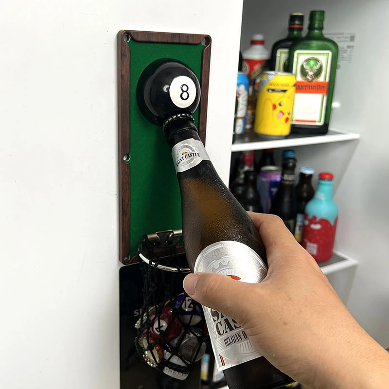高级小众精致男朋友礼物磁吸台球冰箱贴开瓶器台球桌啤酒瓶起子启