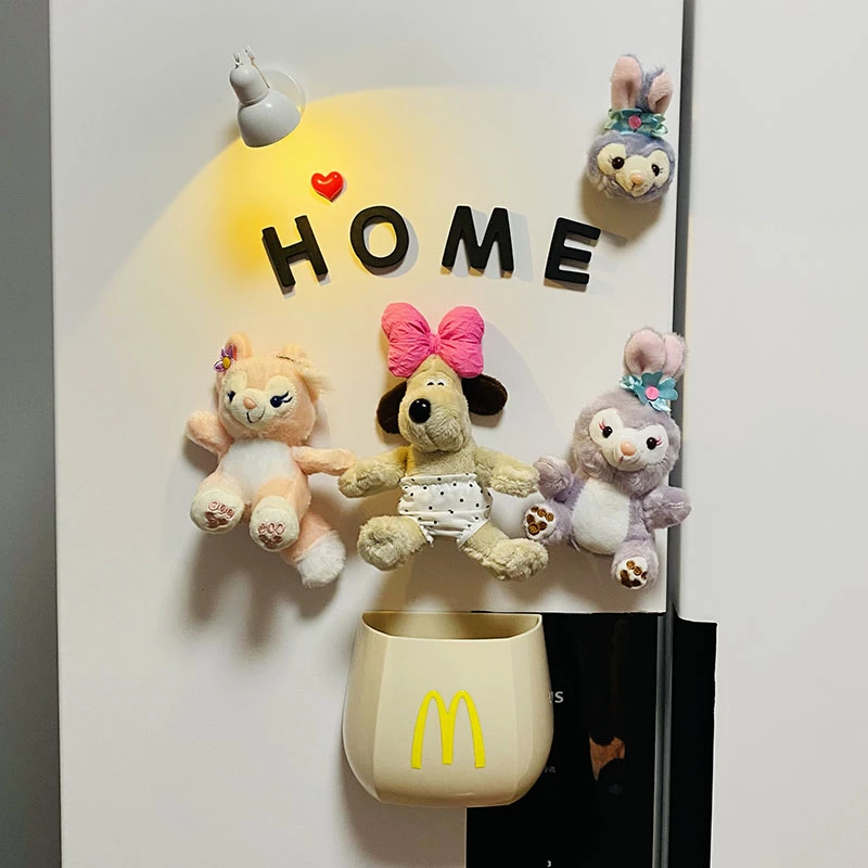 可爱少女风星黛露冰箱贴毛绒公仔掌门狗磁吸家居装饰磁力入户门贴