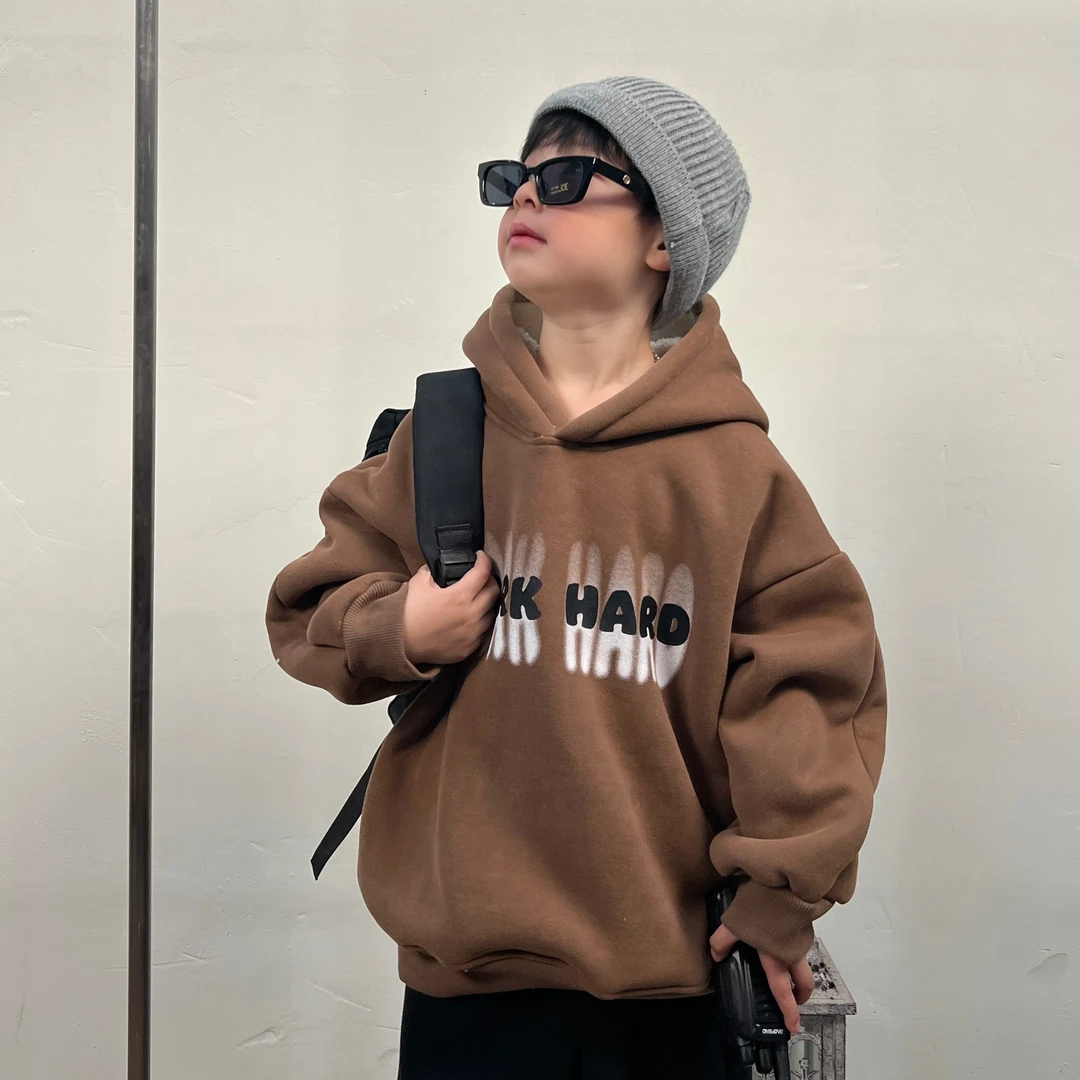 【徐海为推荐】奥飞Q宠儿童圆领套头渐变印花加绒卫衣ZTXX102WY006