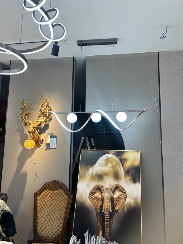 【一航照明】极简设计餐厅吊灯个性创意长条吧台灯具