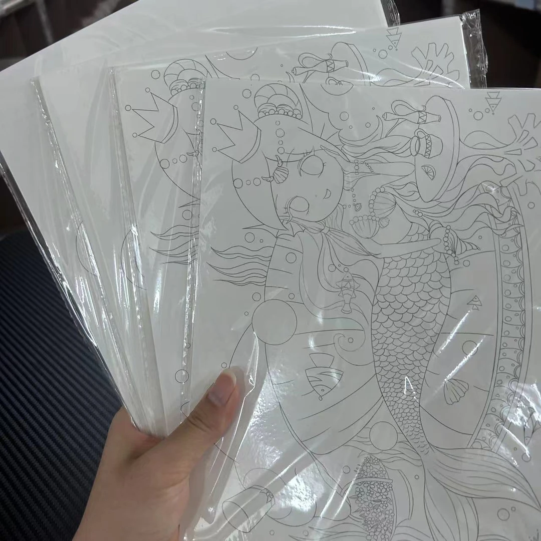 HY TK B5线稿纸学生儿童上色练习图画纸 10055