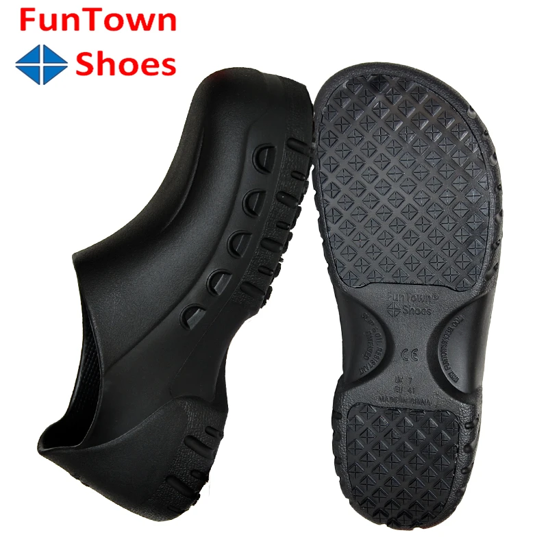 FunTownShoes厨师鞋防滑鞋防水防油厨房耐磨轻便工作鞋子酒店男女