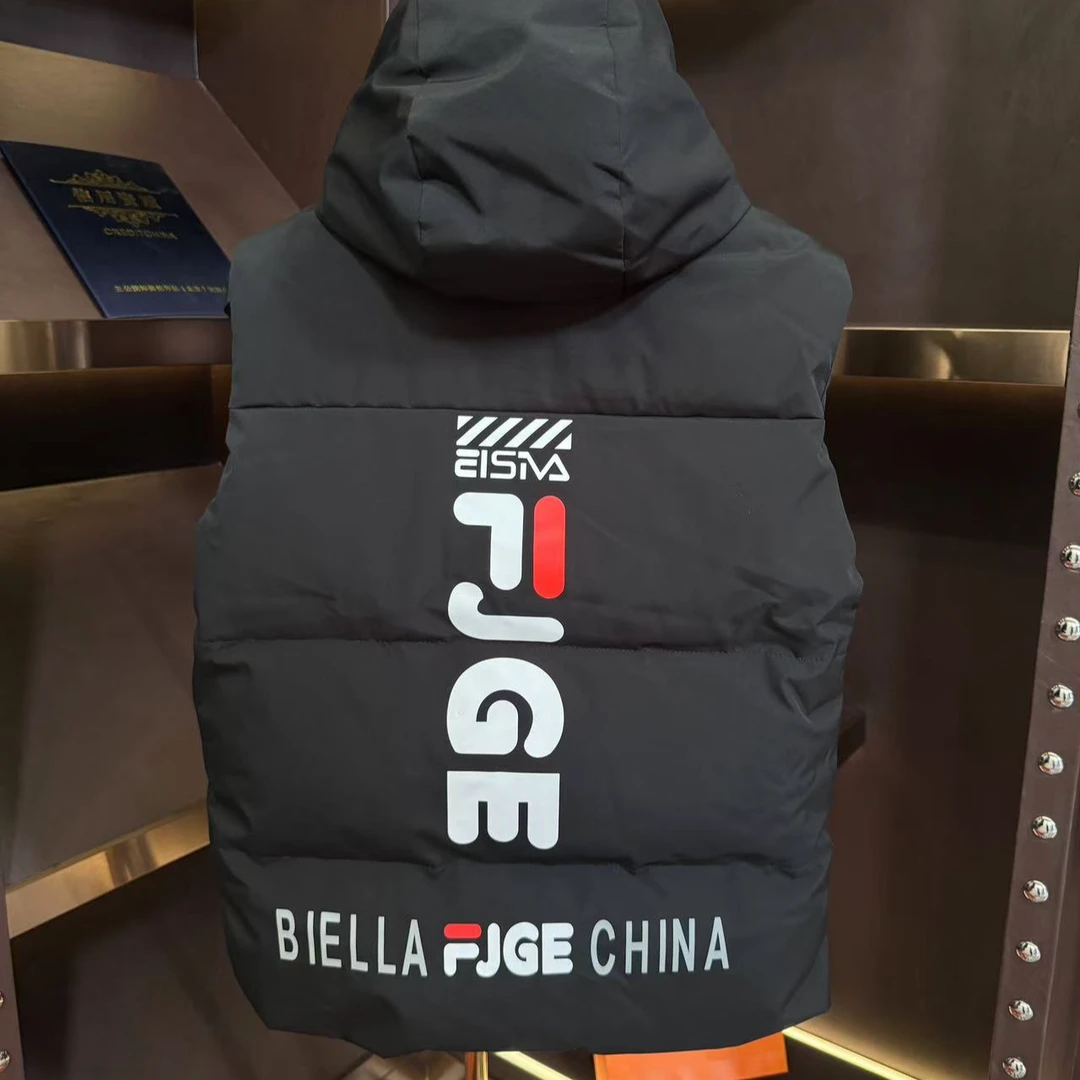 FJGE秋冬新款时尚百搭男女同款潮牌连帽马甲冬季保暖马甲58马夹