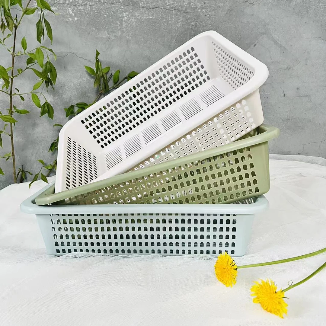 【拍一发三】长方形大号加厚收纳筐沥水篮洗菜篮菜筐多功能收纳筐