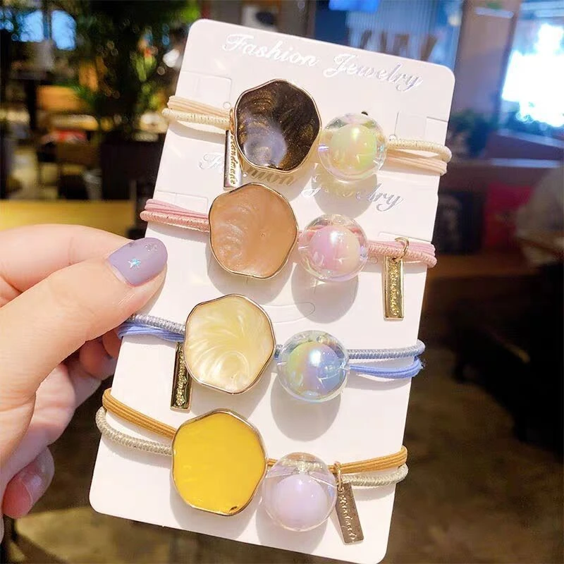 韩版网红糖果色皮筋女头绳学生发圈成人发绳头饰ins简约发饰