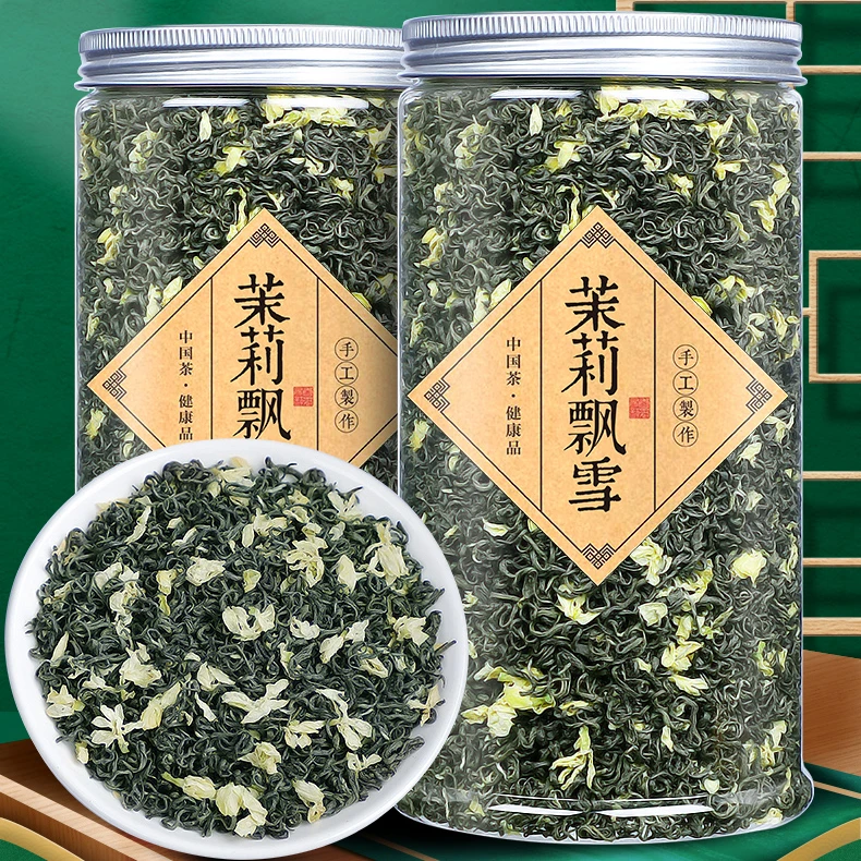 茉莉飘雪特级茉莉花茶茶叶新茶浓香手工炒花毛峰毛尖飘雪250g500g