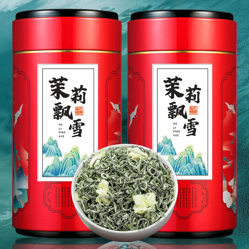 正宗茉莉飘雪花茶2025新茶茶叶茉莉花茶特级浓香型散装礼盒装500g