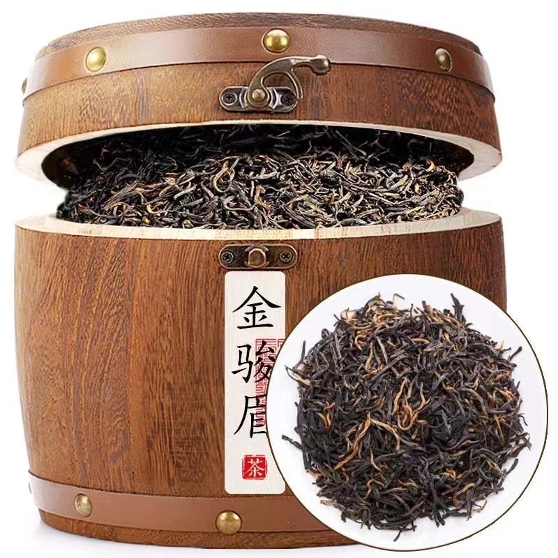 2025年新茶金骏眉特级茶叶木桶礼盒装500g桂花红茶正山小种武夷山