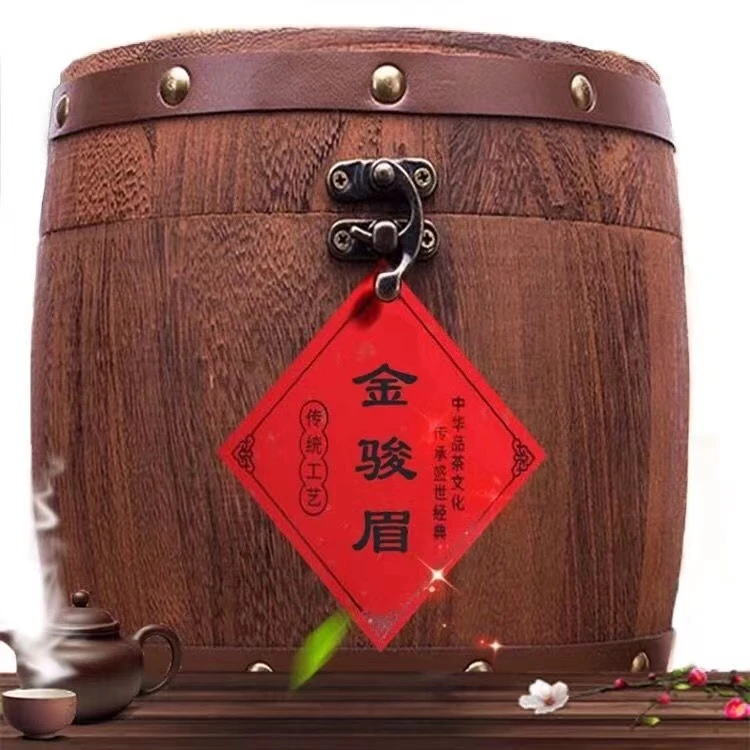 2025新茶叶 正宗金骏眉 红茶耐泡浓香型 礼盒装 实木桶装500克