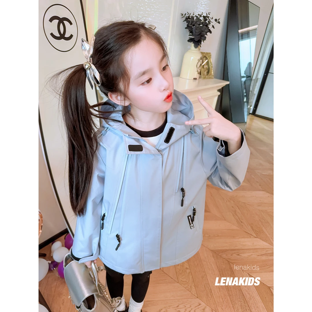 Lenakids【现货】杜邦三防·洋气时髦高定女宝冲锋衣24082302