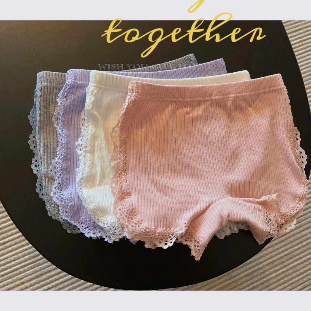 Lenakids 【年中狂欢】 蕾丝边小短裤纯色裤22060504