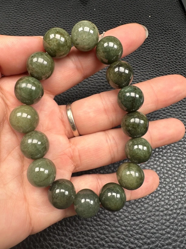 天然翡翠油青手串卡12 多样性发货