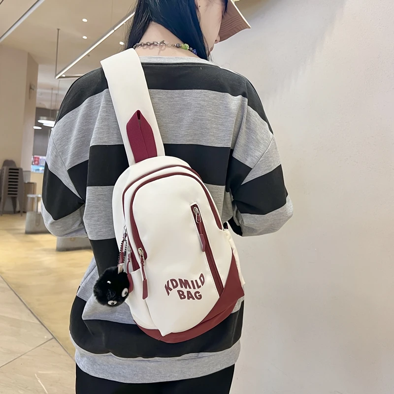 斜挎包男女ins日系简约运动小背包多功能轻便单肩包潮牌男士胸包