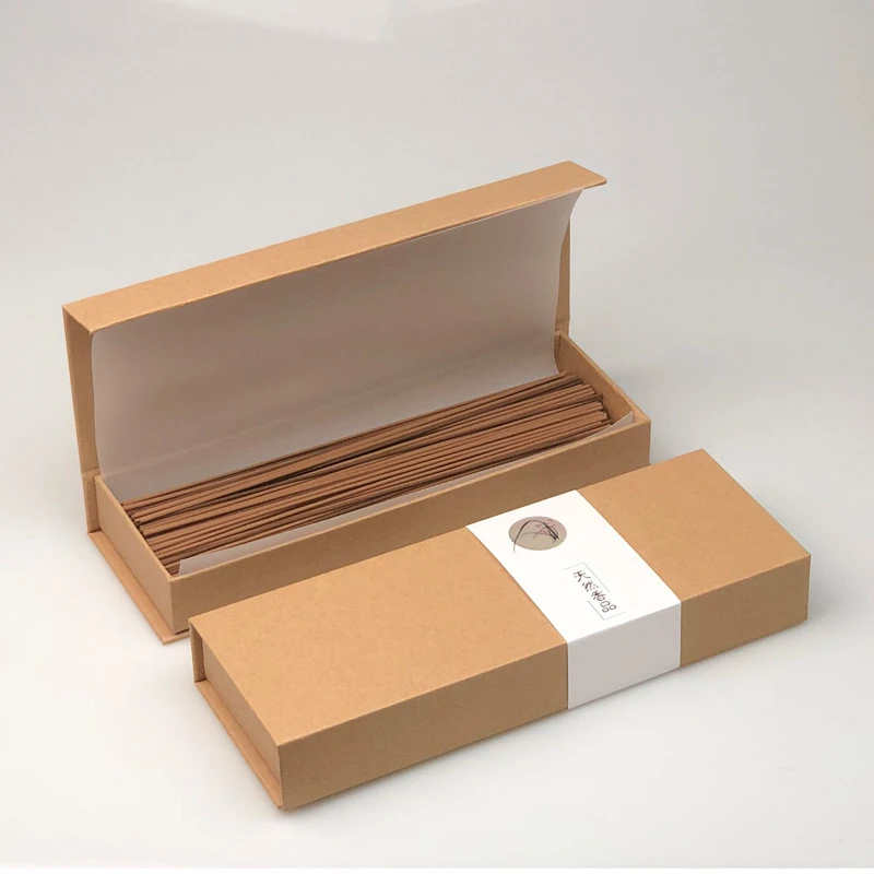 【天然香品】香盒包装 线香100g牛皮纸盒 香盒礼品盒包装翻盖线香礼
