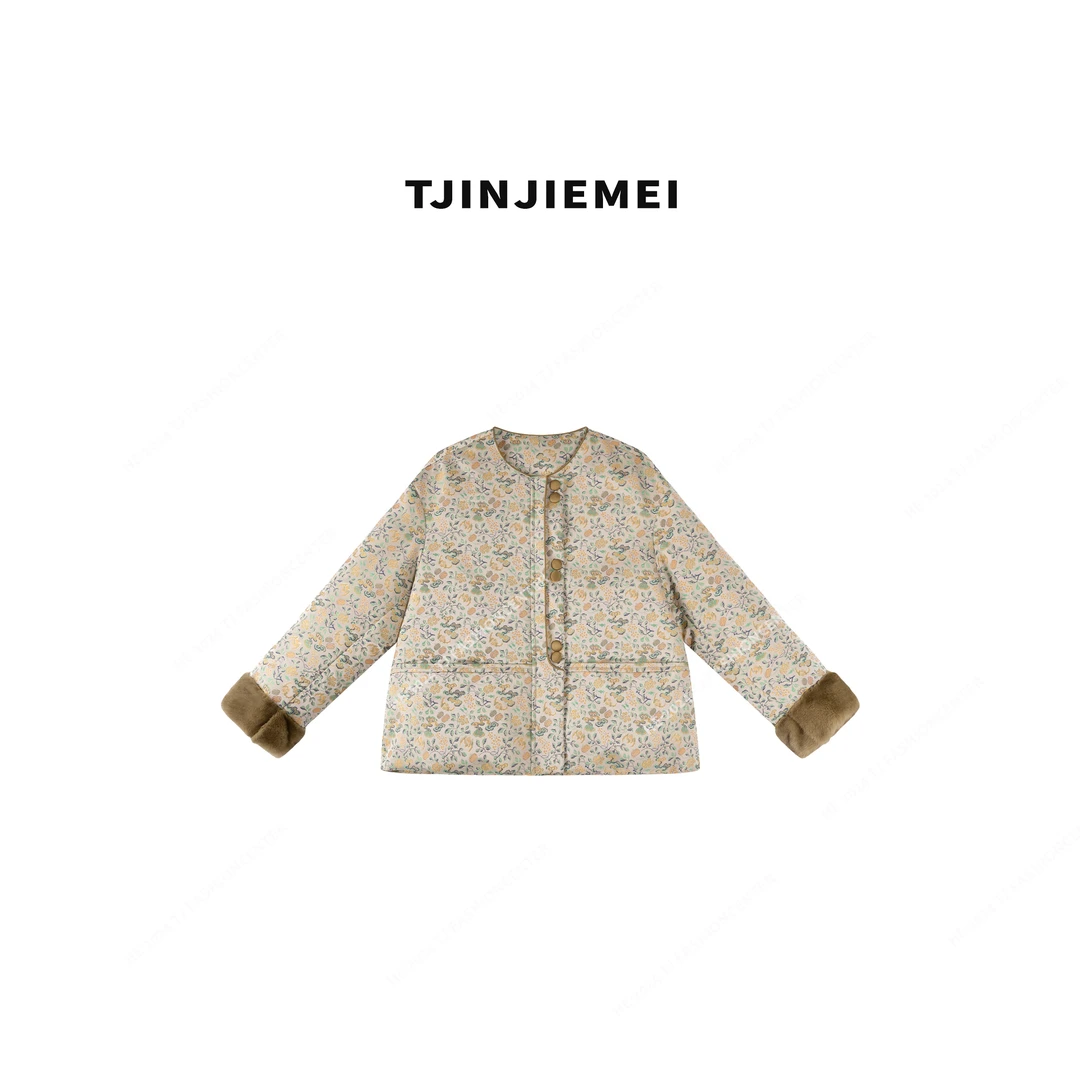 【T井姐妹】设计感新中式轻奢精致气质鹅绒服ERF2412-M7602